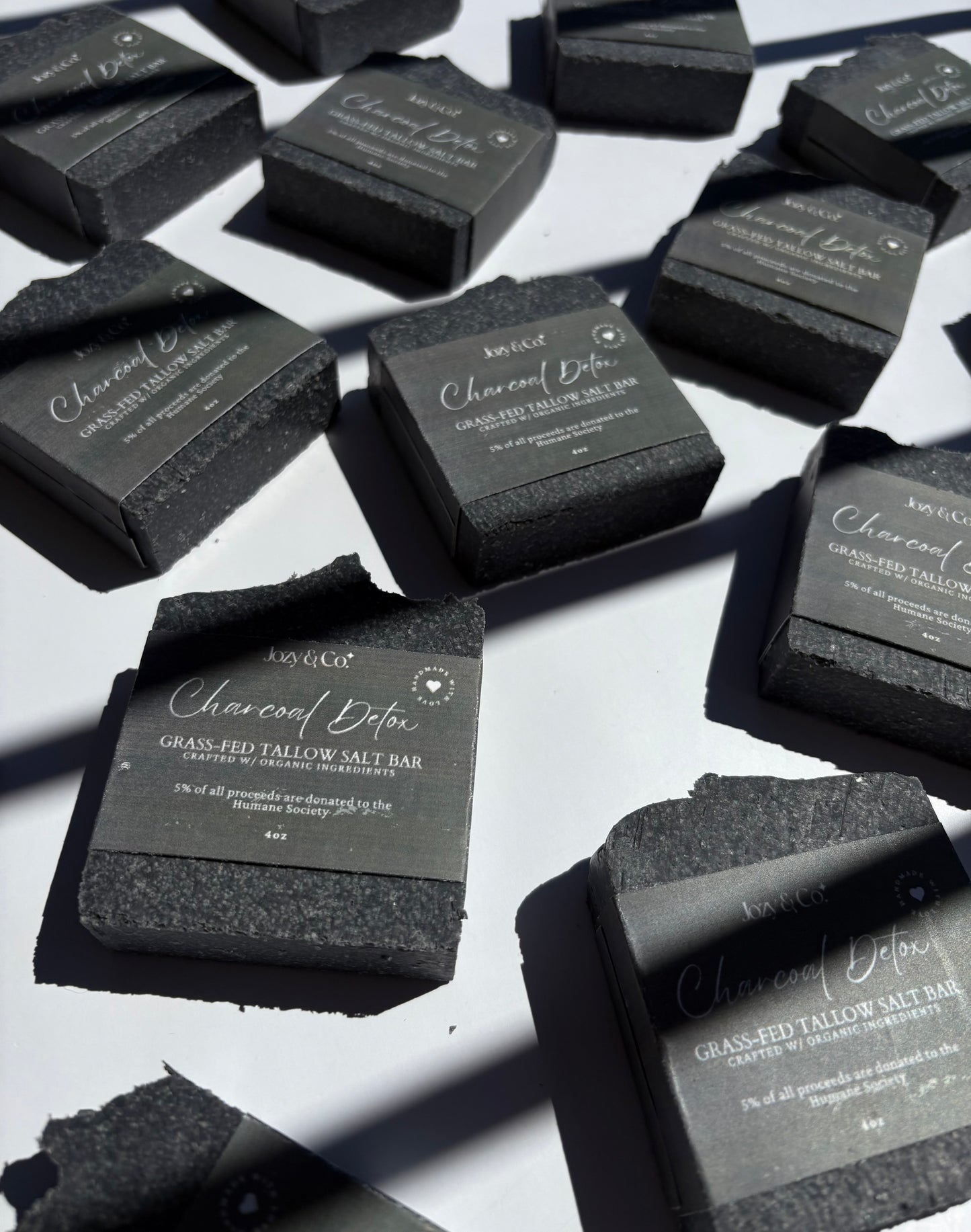 Charcoal Detox Grass-fed Tallow Salt Bar
