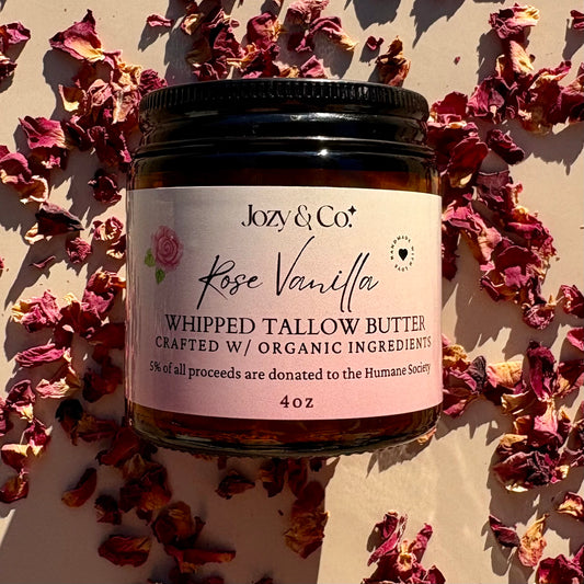 Rose Vanilla Whipped Tallow Butter