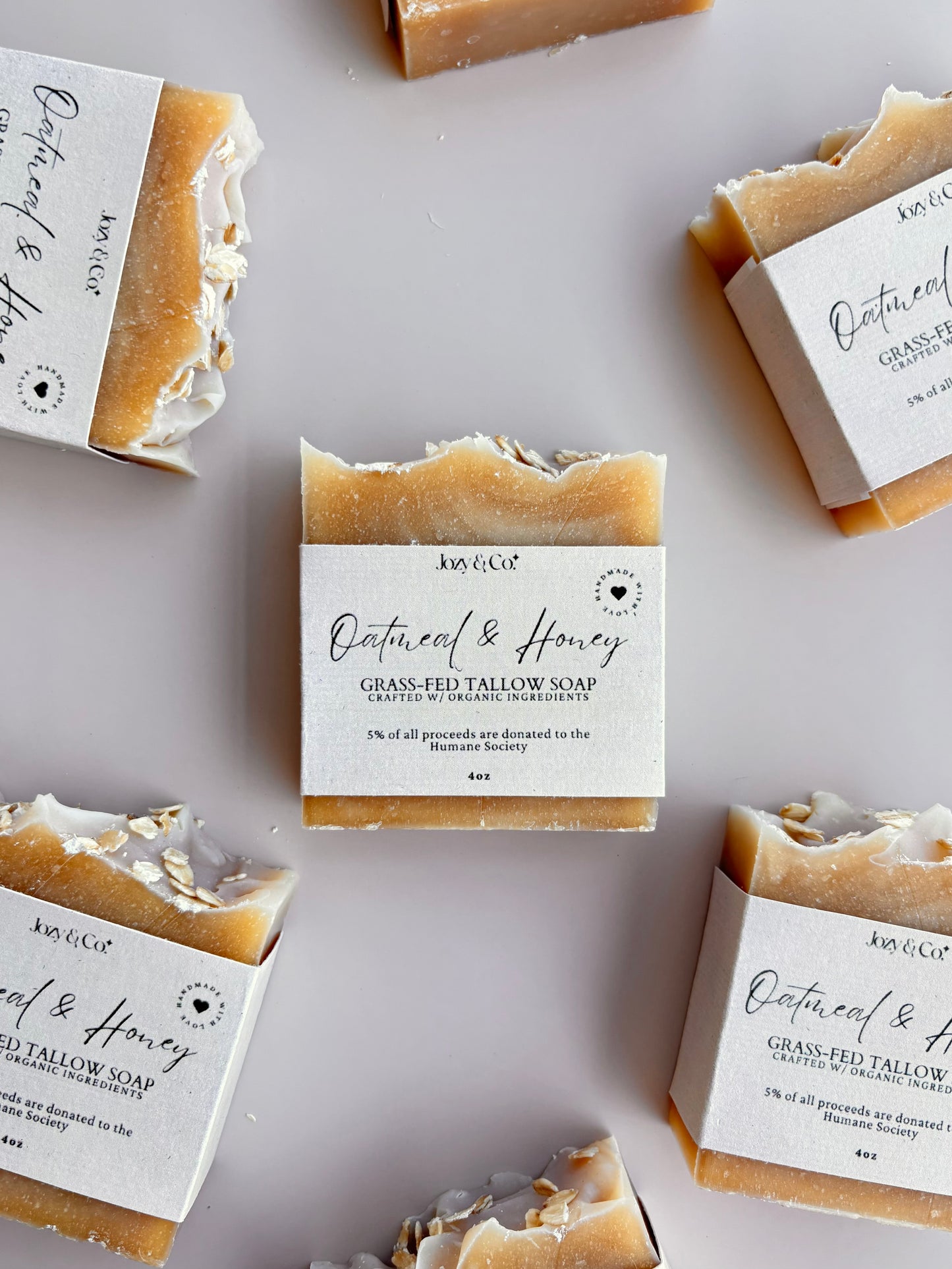 Oatmeal & Honey Grass-fed Tallow Soap