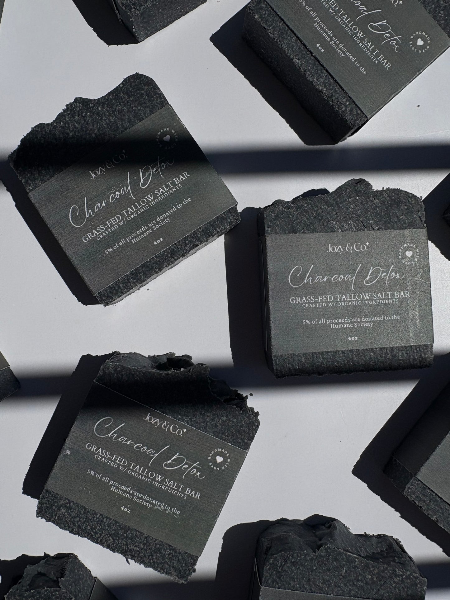 Charcoal Detox Grass-fed Tallow Salt Bar
