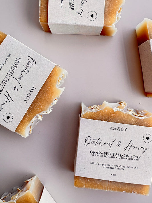 Oatmeal & Honey Grass-fed Tallow Soap