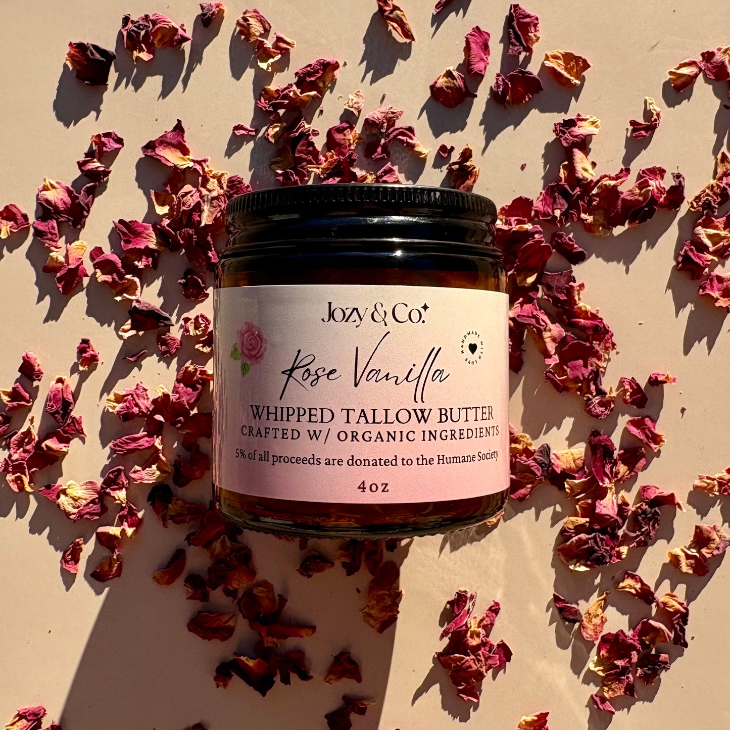 Rose Vanilla Whipped Tallow Butter