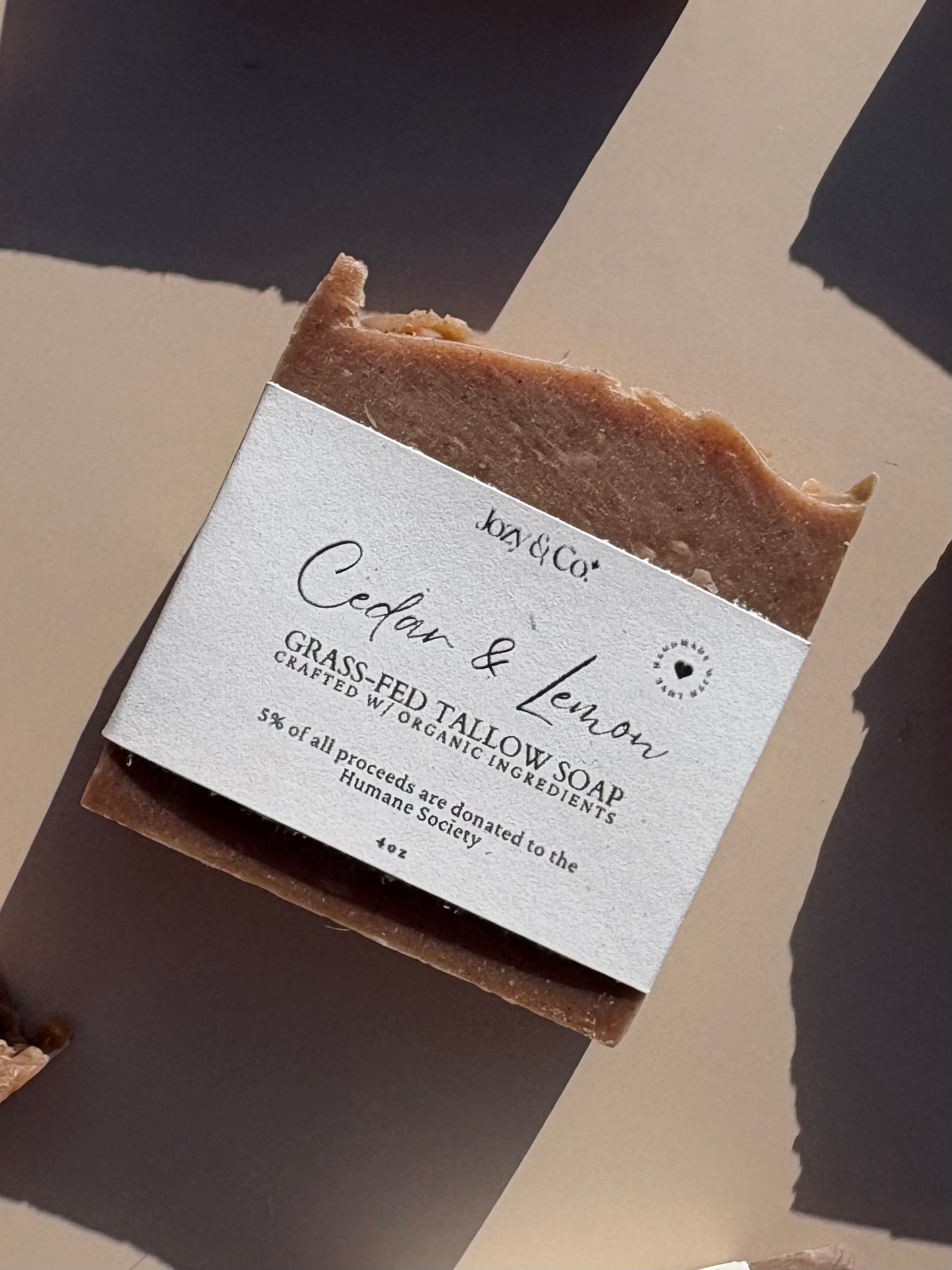 Cedar & Lemon Grass-fed Tallow Soap