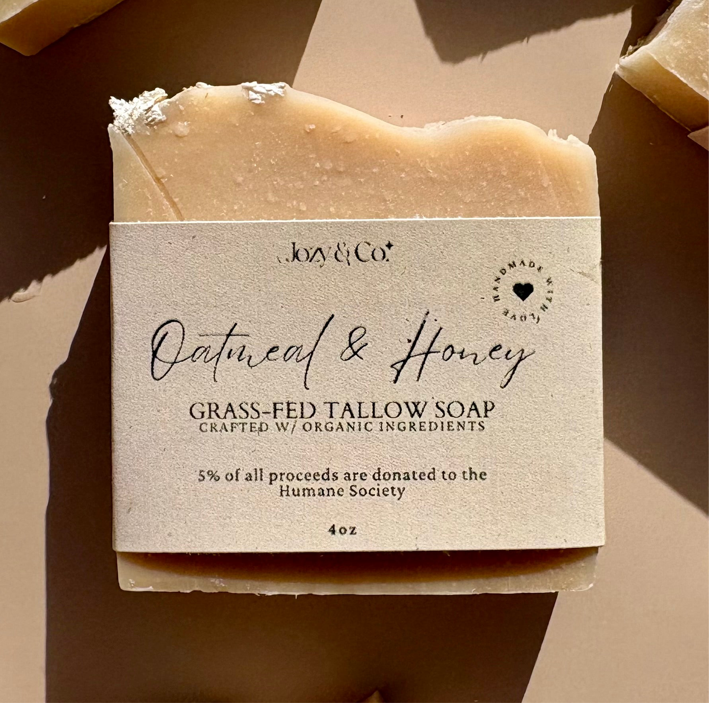 Oatmeal & Honey Grass-fed Tallow Soap
