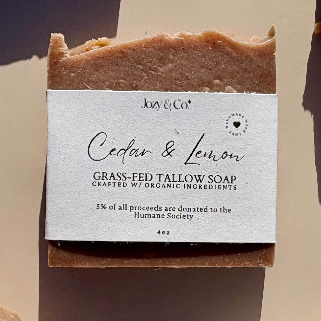 Cedar & Lemon Grass-fed Tallow Soap