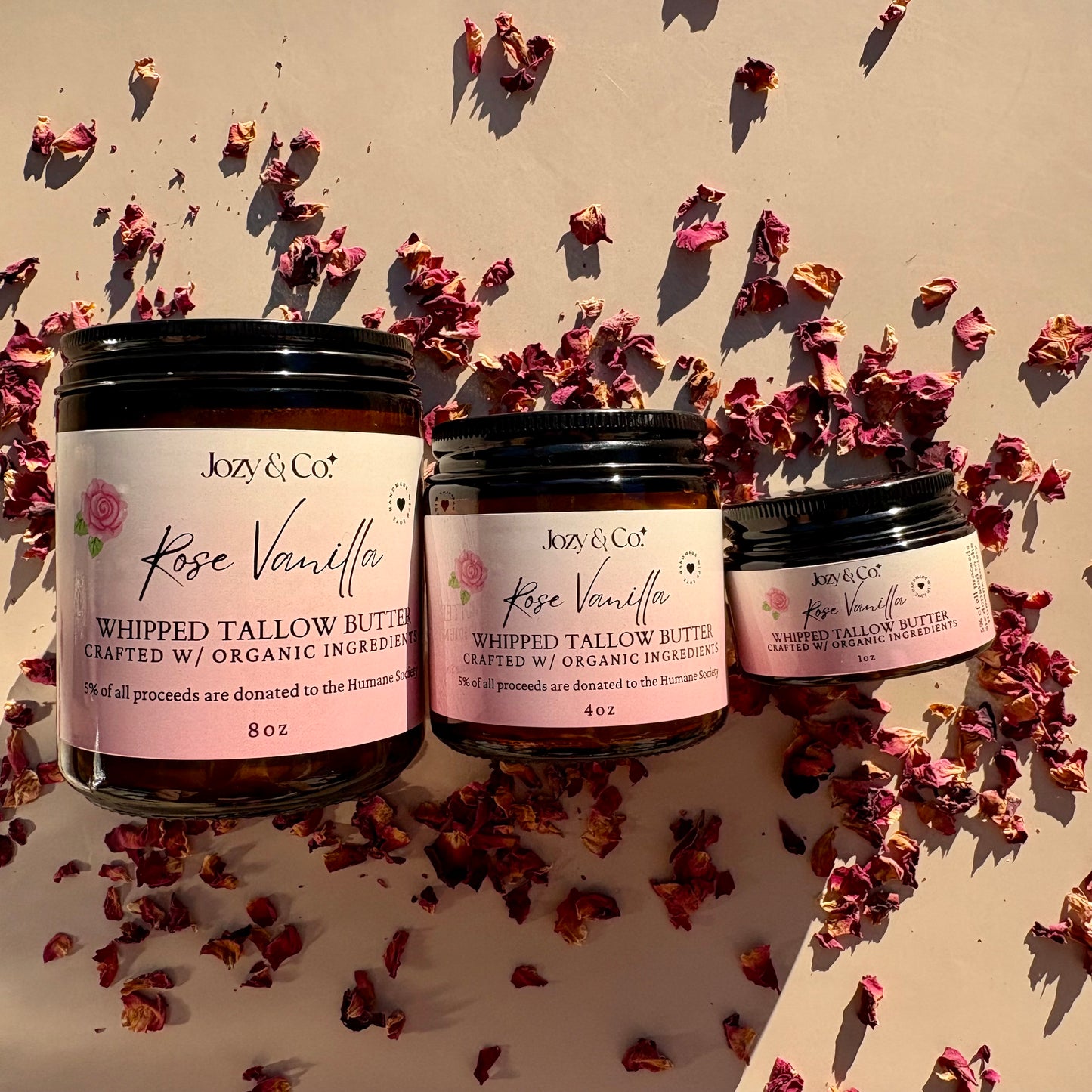 Rose Vanilla Whipped Tallow Butter